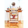 Moby-System Wooden High Chair, Adjustable Seat & Footrest, Natural Wood