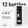 KLARSTEIN Shiraz Wine Cooler White – 12 Bottles