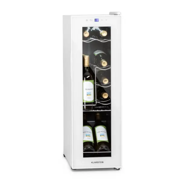 10040213_yy_0001_titel___ KLARSTEIN Shiraz Wine Cooler White – 12 Bottles