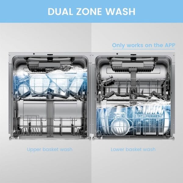 COMFEE' Fully Integrated Dishwasher, 14 Place Settings, Wi-Fi, Built-In [Energy Class C]