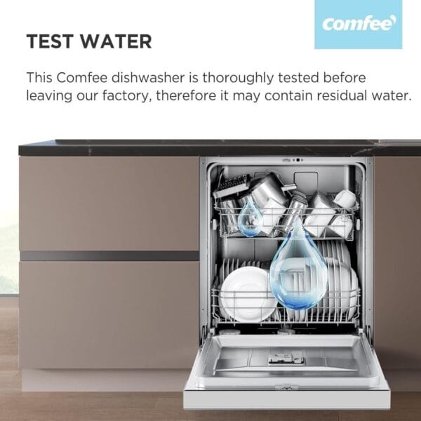COMFEE' Fully Integrated Dishwasher, 14 Place Settings, Wi-Fi, Built-In [Energy Class C]