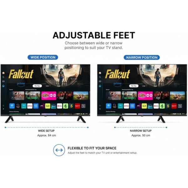 HYE 43" LED Smart TV - 4K Ultra HD, Samsung Tizen OS & Gaming Hub, Black
