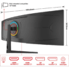 Gawfolk 49 inch Ultra-Wide Curved 240Hz Gaming Monitor,DQHD PC Screen