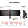Gawfolk 45 inch Ultra-Wide Curved 240Hz Gaming Monitor,DQHD PC Screen