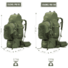 2 TRIPOLE Colonel 90L Travel Backpack with Detachable 15L Daypack