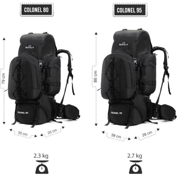 2 Tripole Colonel Series Internal Frame Rucksack - with Detachable Daypack & Rain Cover