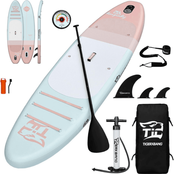 TIGERXBANG Inflatable Stand Up Paddle Board 10'/11'/11'6" with SUP Accessories