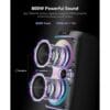GKDT81 Karaoke Machine with 2 Microphones for Adults, 80W Rated Power, Dual 8" Woofers, Portable Bluetooth Party Speaker with Wheels & Pull Handle
