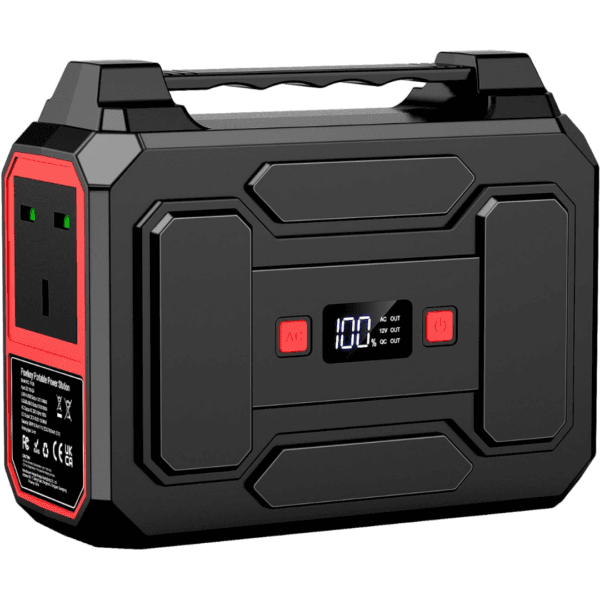 Powkey 100W Portable Power Station 97.68Wh/ 27000mAh,Outdoors,Red