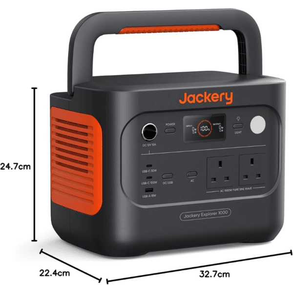 Jackery Explorer 1000 v2, 1500W 1070Wh LiFePO4 Portable Power Station