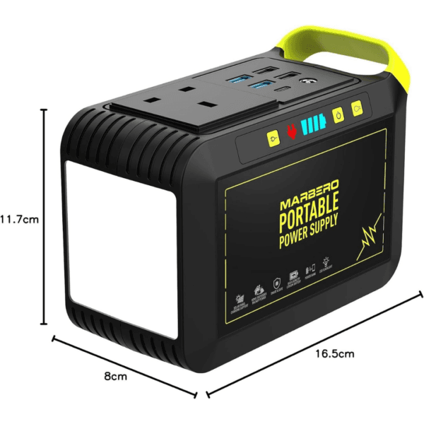 MARBERO Portable Power Station 24,000mAh/ 88.8Wh, 120W Peak Solar Generator