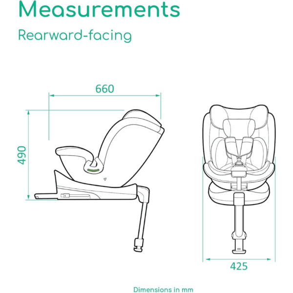 2 Bebeconfort RevolveFix Plus 360 i-Size, Car Seat, 40β150 cm, Full Black