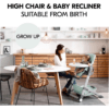 Hauck Grow Up Baby High Chair – Reclining Seat