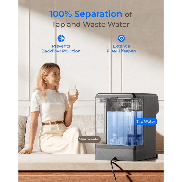 Waterdrop M6HG Mineralize Instant Hot Reverse Osmosis System, Glass Pitcher