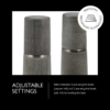 2 Cole & Mason Marlow Wood Mill Set - Balanced Salt and Pepper Grinders