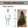 SHATCHI 6ft/1.8m Alaskan Pine Green Artificial Christmas Tree Bushy 550 Tips Xmas Home Decorationations Decorations