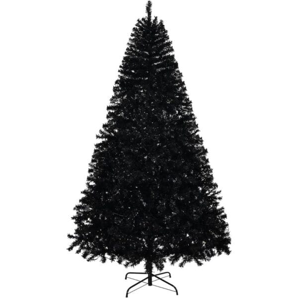 2 6ft Black Artificial Christmas Tree with DIY 100 Warm Lights