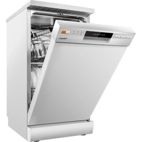 COMFEE' Slimline Dishwasher, 45cm, 10 Place Settings, White [Energy Class E]
