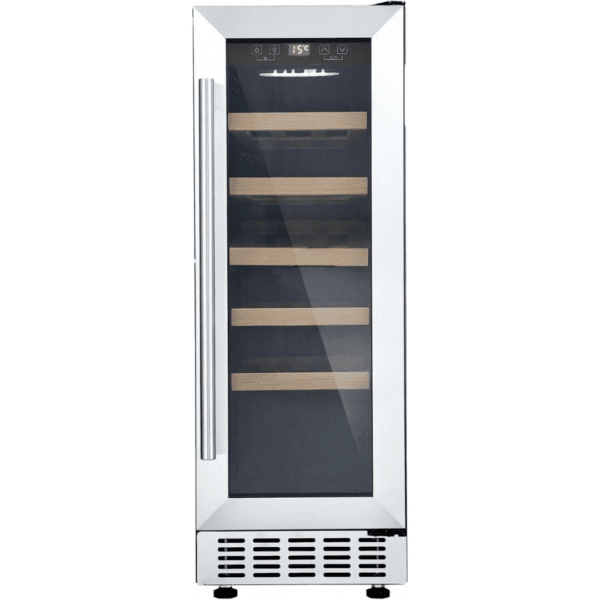 Cookology 60L Under-Counter Wine Cabinet - 20 Bottle - Stainless Steel [Energy Class G]
