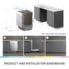 COMFEE' Fully Integrated Dishwasher, 14 Place Settings, Wi-Fi, Built-In [Energy Class C]