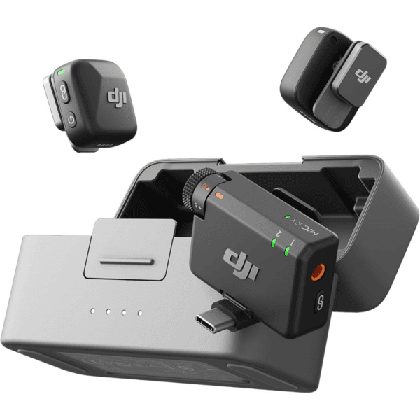 DJI Mic Mini (2 TX + 1 RX + Charging Case), Ultralight, Detail-Rich Audio