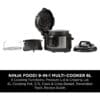 Ninja Foodi 9-in-1 Multi Cooker, Brushed Steel & Black, OP350UK