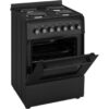 HYE 60cm Freestanding Cooker - Electric Cooker with Kitchen Stove, Black [Energy Class A]