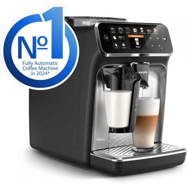 PHILIPS 5400 Series Bean to Cup Coffee Machine, LatteGo, 12 Drinks OneTouch