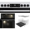 Hisense Hi6 Max 60cm Electric Cooker with Ceramic Hob HDCEC6C20W - White - A Rated [Energy Class A]