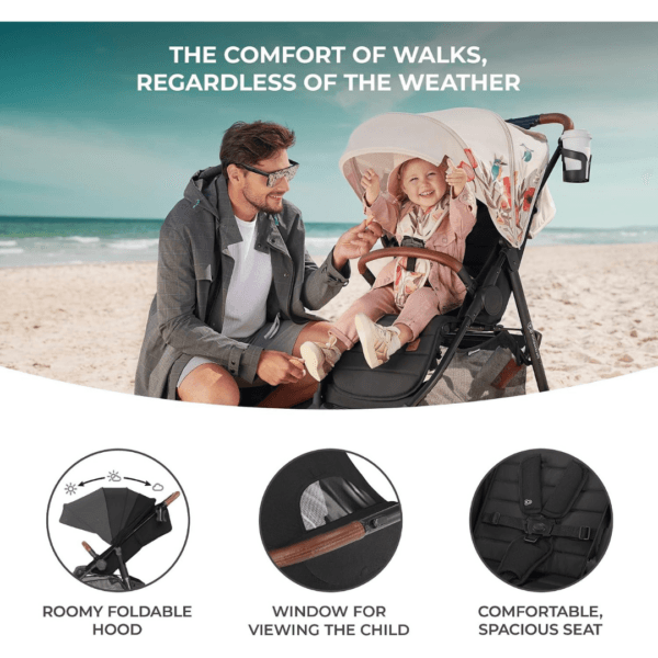 Kinderkraft Grande Plus Stroller Pushchair for Toddlers from Birth to 22 kg