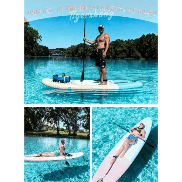 TIGERXBANG Inflatable Stand Up Paddle Board 10'/11'/11'6" with SUP Accessories