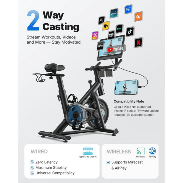 MERACH Exercise Bike, Smart Training System, Quiet Comfort Ride