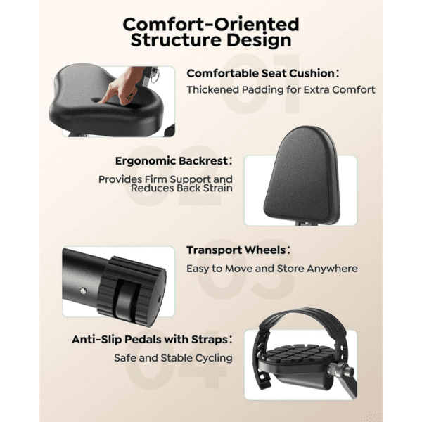 Toputure Exercise Bike with LCD Display