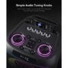 GKDT81 Karaoke Machine with 2 Microphones for Adults, 80W Rated Power, Dual 8" Woofers, Portable Bluetooth Party Speaker with Wheels & Pull Handle