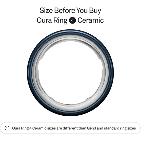 3 Oura Ring 4 - Ceramic Midnight - Size