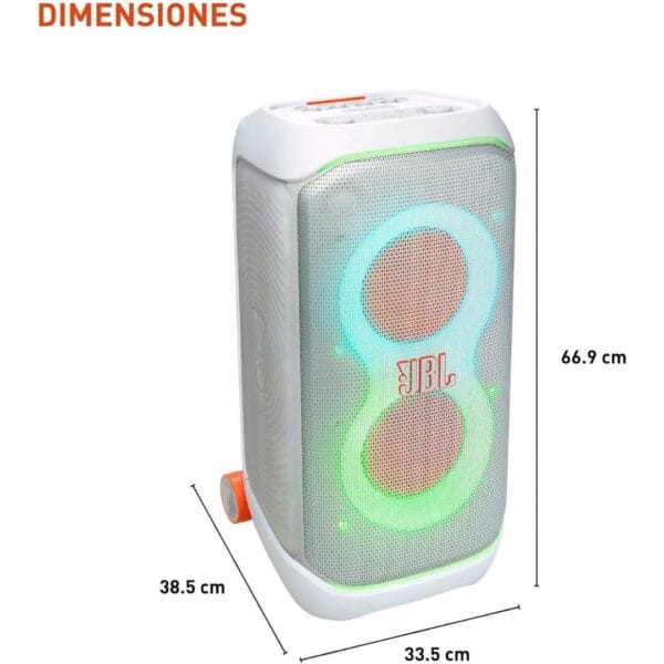 JBL PartyBox Stage 320 - Portable Party Speaker with Telescopic Handle & Wide, Sturdy Wheels