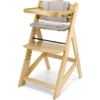 Moby-System Wooden High Chair, Adjustable Seat & Footrest, Natural Wood