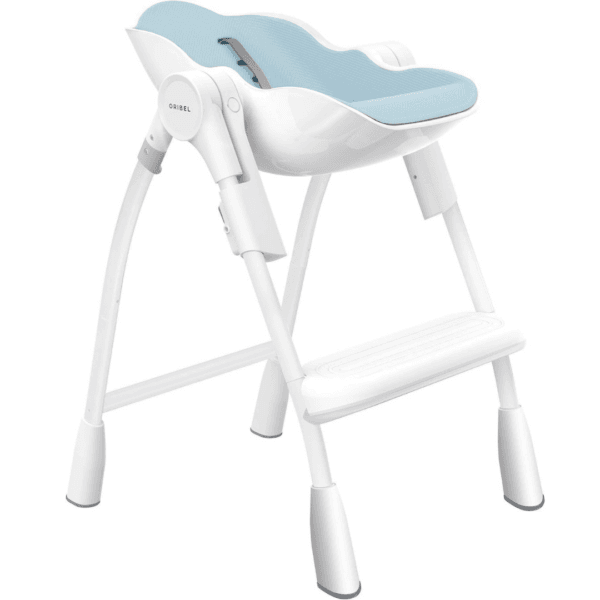 Oribel Cocoon Reclining Multi-Stage Hi-Low Highchair, Blue