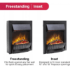 Dimplex Clement 2KW Optiflame Inset Electric Fire, Black