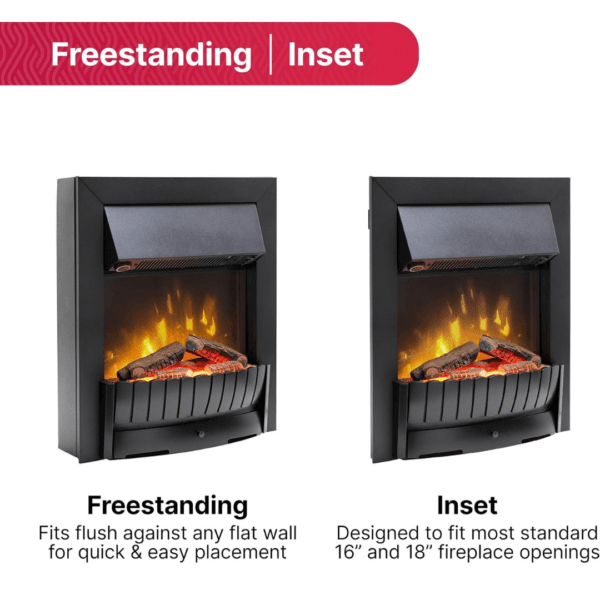 Dimplex Clement 2KW Optiflame Inset Electric Fire, Black