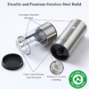 Cuisinart Rechargeable Electric Salt & Pepper Mill Set in Brushed Stainless Steel SP-4 | Newest Model