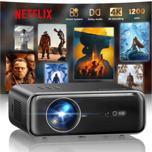 【Netflix Included/Dolby Audio】Smart 4K Projector