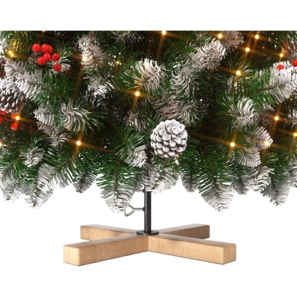 7.5ft/225cm PVC Snow Flocked Artificial Christmas Tree with Light