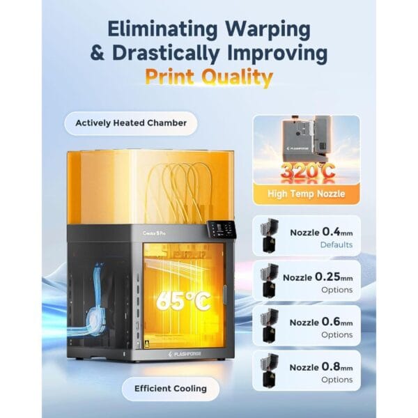 FLASHFORGE Creator 5 Pro 4-Toolheads 3D Printer,7s FlashSwap