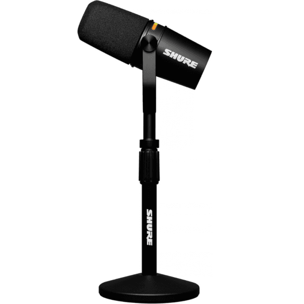 Shure MV7+ USB-C & XLR Podcast Dynamic Mic with Stand - Black