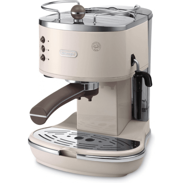 De'Longhi Icona Vintage - Espresso Machine Manual Milk Frother Beige