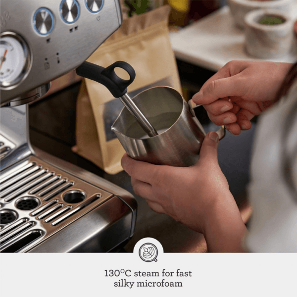 Sage - The Barista Express Impress - Assisted Jam Bean Coffee Machine with Milk Frother, Brushed Stainless Steel