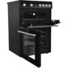 Hisense HDE3211BBUK 60cm Electric Cooker with Ceramic Hob-Black , A Rated Double Oven [Energy Class A]