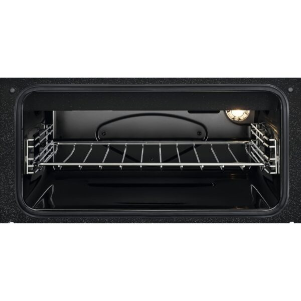 AEG 5000 Double Cavity Cooker, Ceramic Hob, CCX6501ACM, Stainless Steel [Energy Class A]
