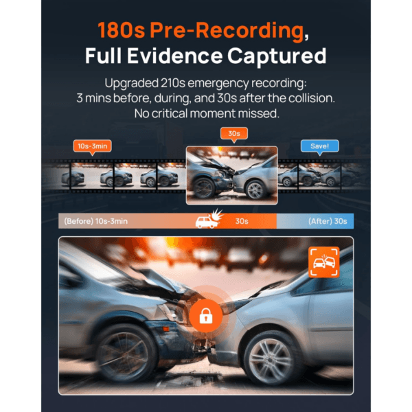 70mai 4K Dash Cam Front and Rear A810S, 4K+1080P Dual STARVIS 2, HDR Car Dash Cam with Night Vision